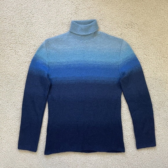 Vintage 90s Gianni Versace Women’s Sz M 38 / 52 Mohair Ombré Roll Neck Jumper